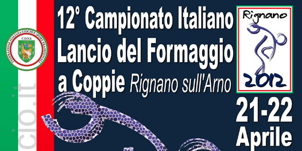 Manifesto dei campionati italiani di Tiro del formaggio a coppie